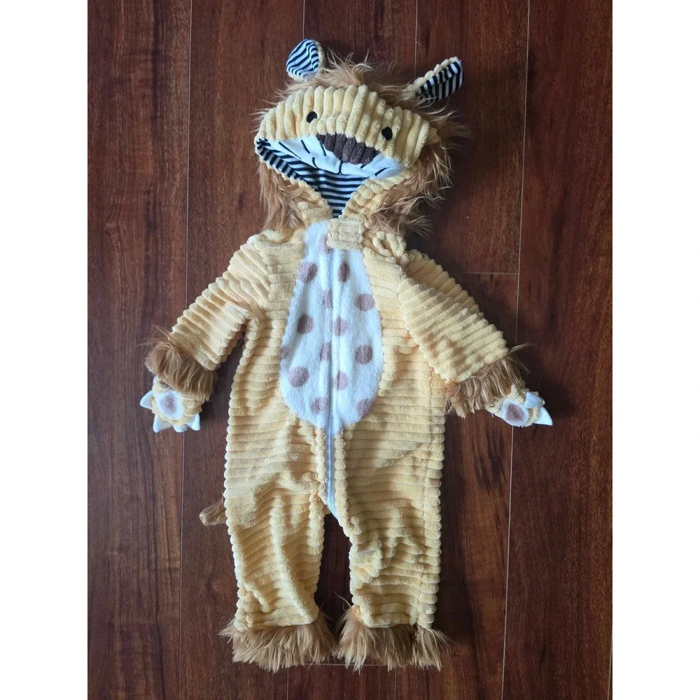 Rubies Safari Lion Infant Costume Yellow Hooded Jumpsuit 0-3 Months